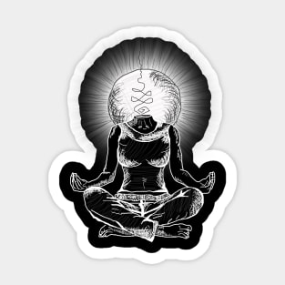 Enlightenment after yoga Sticker